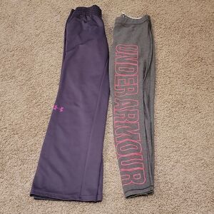 Lot of 2 Gray Under Armour Pants size Small